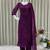 purple georgette salwar suit dupatta