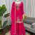 pink faux georgette salwar suit dupatta