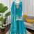 turquoise faux georgette salwar suit dupatta