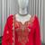 red faux georgette salwar suit dupatta