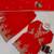 red faux georgette salwar suit dupatta