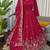 pink crepe silk blend anarkali salwar suit dupatta
