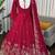 pink crepe silk blend anarkali salwar suit dupatta