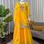 yellow faux georgette salwar suit dupatta