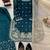 teal silk blend salwar suit dupatta