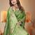 Mehendi Green Banarasi Satin Silk Saree with Heavy Zari & Thread Work | Wedding & Festive Wear