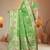 Mehendi Green Banarasi Satin Silk Saree with Heavy Zari & Thread Work | Wedding & Festive Wear