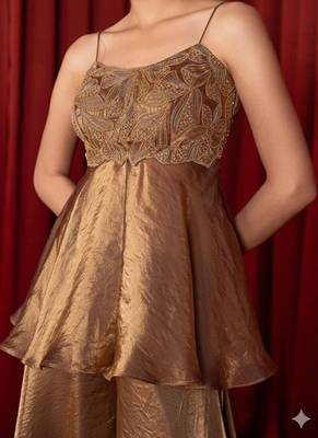 light brown salwar suit dupatta 2