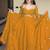 mustard faux georgette anarkali salwar suit dupatta