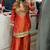 orange embroidered salwar suit dupatta