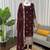 brown faux georgette salwar suit dupatta