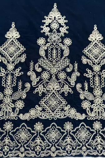 teal viscose velvet salwar suit dupatta