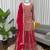 pink faux georgette salwar suit dupatta