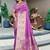 Lavender Banarasi Satin Silk Saree with Heavy Zari & Thread Work | Wedding & Festive Wear