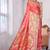 Coral Pink Banarasi Satin Saree with Heavy Zari & Traditional Thread Work | Wedding Wear