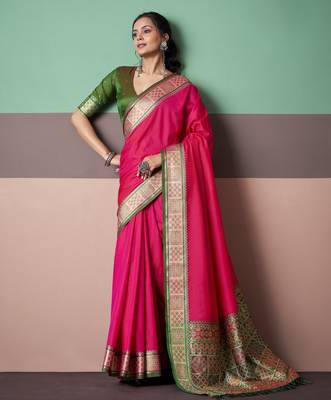 Elegant patola silk blend saree  1