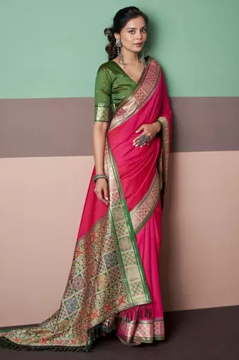 Elegant patola silk blend saree 