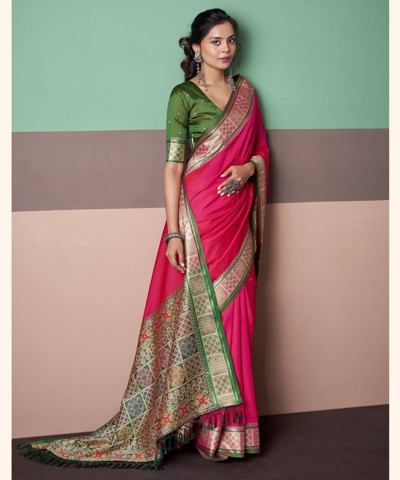 Elegant patola silk blend saree 