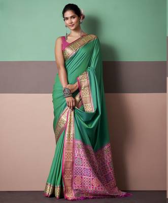 Elegant patola silk blend saree  2