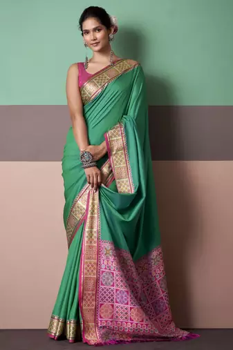 Elegant patola silk blend saree 