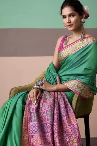 Elegant patola silk blend saree 