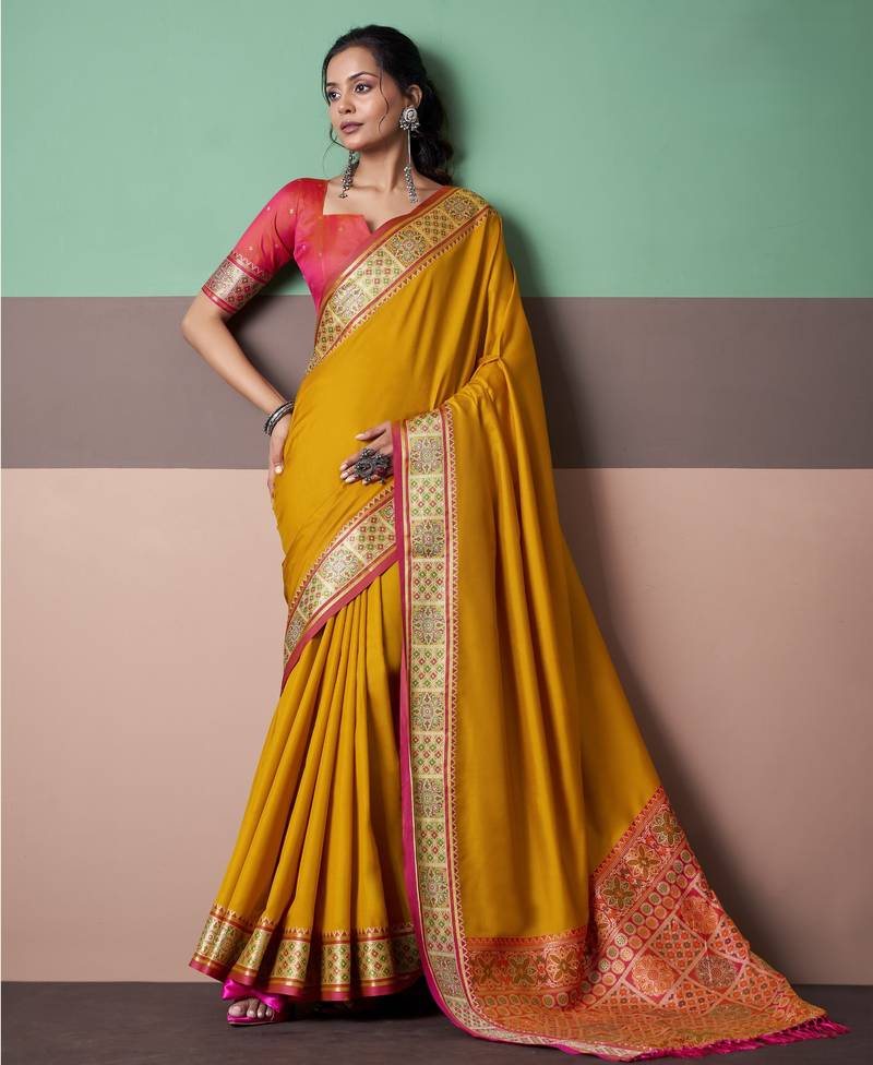 Elegant patola silk blend saree 