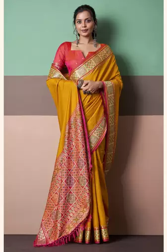 Elegant patola silk blend saree 