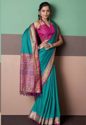 Elegant patola silk blend saree  2
