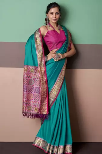 Elegant patola silk blend saree 