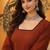 RUST COLOR ROMAN SILK SHORT KURTI     COMFORTABLE & CHIC LOOK