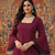 LIPSTICK  COLOR ROMAN SILK SHORT KURTI     COMFORTABLE & CHIC LOOK 