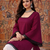 LIPSTICK  COLOR ROMAN SILK SHORT KURTI     COMFORTABLE & CHIC LOOK 