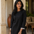 BLACK  ROMAN SILK SHORT KURTI     COMFORTABLE & STYLISH LOOK