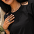 BLACK  ROMAN SILK SHORT KURTI     COMFORTABLE & STYLISH LOOK