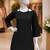 BLACK  ROMAN SILK SHORT KURTI     COMFORTABLE & STYLISH LOOK
