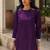 WINE  ROMAN SILK SHORT KURTI     COMFORTABLE & STYLISH LOOK 