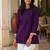 WINE  ROMAN SILK SHORT KURTI     COMFORTABLE & STYLISH LOOK 