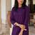 WINE  ROMAN SILK SHORT KURTI     COMFORTABLE & STYLISH LOOK 