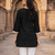 BLACK  ROMAN SILK SHORT KURTI     COMFORTABLE & STYLISH LOOK
