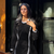 BLACK ROMAN silk blend SHORT KURTI   