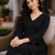 BLACK  ROMAN SILK SHORT KURTI     COMFORTABLE & STYLISH LOOK