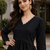 BLACK  ROMAN SILK SHORT KURTI     COMFORTABLE & STYLISH LOOK