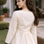 OFF WHITE  ROMAN SILK SHORT KURTI     COMFORTABLE & STYLISH LOOK