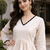 OFF WHITE  ROMAN SILK SHORT KURTI     COMFORTABLE & STYLISH LOOK