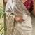 women's shimmer silk blend motiff embroidered saree with blouse piece