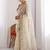 women's shimmer silk blend motiff embroidered saree with blouse piece