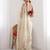 women's shimmer silk blend motiff embroidered saree with blouse piece