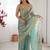 Women's shimmer chiffon sequins embroidered saree with blouse piece