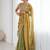 Women's shimmer chiffon sequins embroidered saree with blouse piece