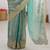 Women's shimmer chiffon sequins embroidered saree with blouse piece